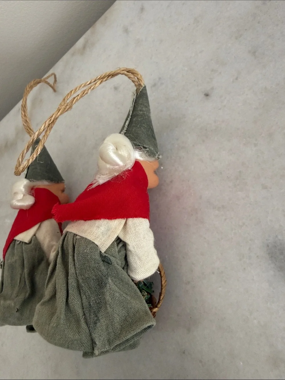 2 Holiday Gnome hanging ornaments